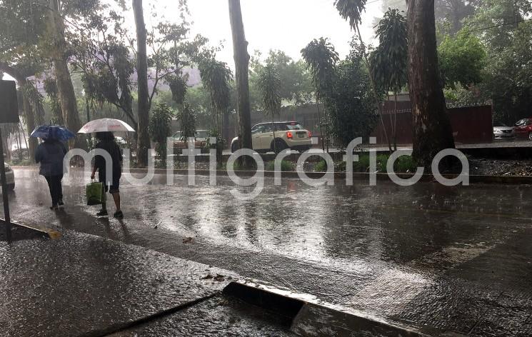 Lluvias y tormentas se prevén durante el periodo de pronóstico, siendo las más significativas (por intensidad y acumulado) entre hoy martes y mañana miércoles principalmente en municipios del centro y sur del estado.