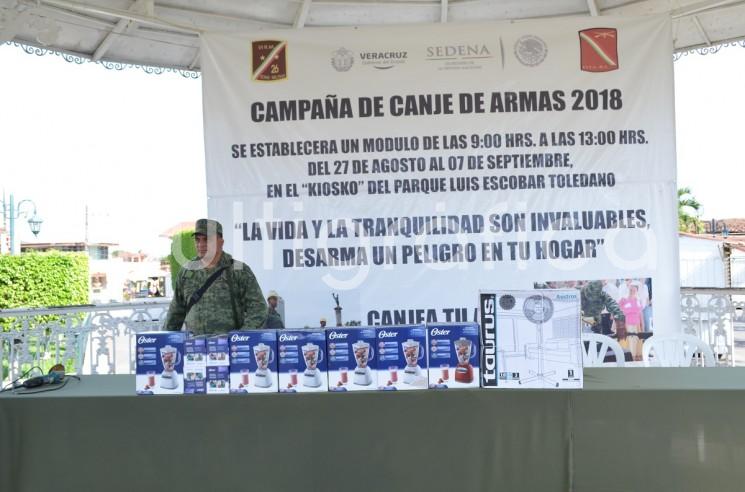 Canje de armas ha tenido resultados positivos en Tlapacoyan.
