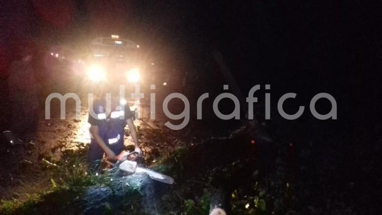 La noche de este sábado cayó un árbol en la carretera de la barranca Matlacobatl, a la altura de La Cruz debido al reblandecimiento de tierra provocado por las lluvias de las últimas horas. No hubo lesionado ni daños materiales. Se solicita transitar con precaución en dicha carretera.