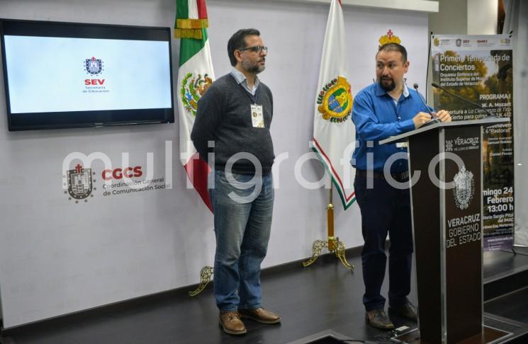 La Secretaría de Educación de Veracruz (SEV) presentó la Primera Temporada de Conciertos de la Orquesta Sinfónica del Instituto Superior de Música del Estado de Veracruz (ISMEV), del 24 de febrero al 7 de julio. 