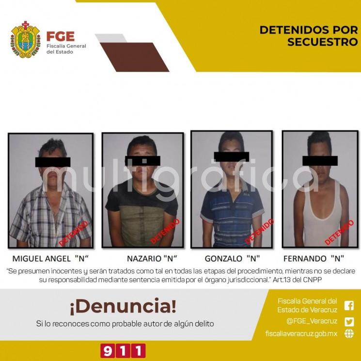 Un operativo coordinado entre la Coordinación Nacional Antisecuestro (CONASE) y la Unidad Especializada en Combate al Secuestro (UECS) de la Fiscalía General del Estado permitió la liberación de una persona que estaba privada de la libertad y el aseguramiento de cuatro sujetos.