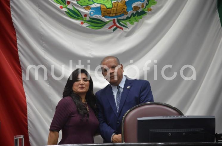 Aspectos  de  la penúltima sesión de 2019 de la LXV Legislatura de Veracruz.