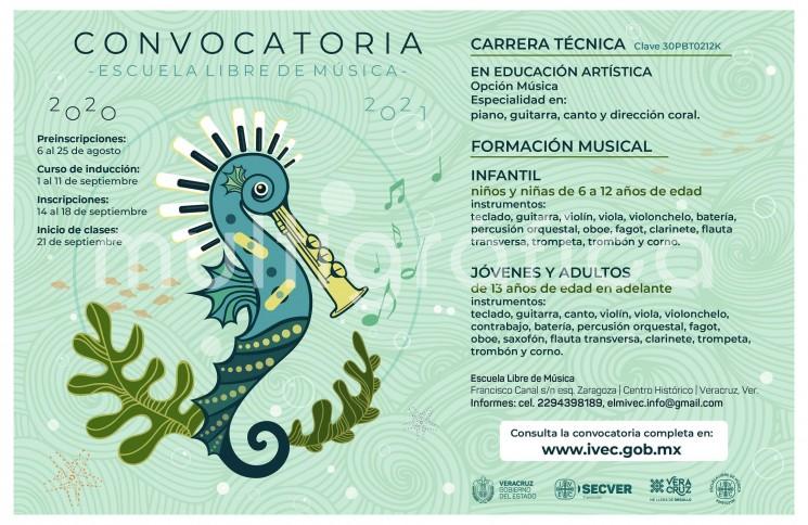 IVEC inicia la primera etapa del proceso de inscripción al nuevo ciclo escolar de su Escuela Libre de Música (ELMIVEC)