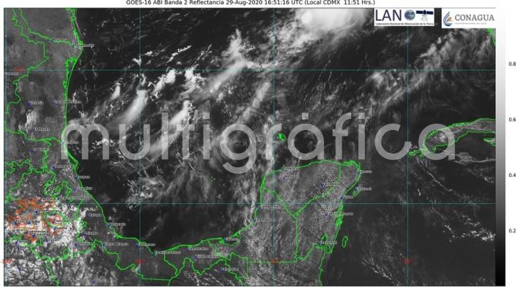 Dominio de viento del Este, Sureste y Sur en gran parte del estado y la persistencia del evento de Surada en la zona sur. Durante este sábado después del máximo calentamiento se espera tiempo propicio para lluvias o chubascos y tormentas (ráfagas de viento, actividad eléctrica y posible de caída de granizo) especialmente en regiones montañosas con acumulados en 24 horas de 5 a 15 mm de manera general y máximos de 30 a 50 mm.
