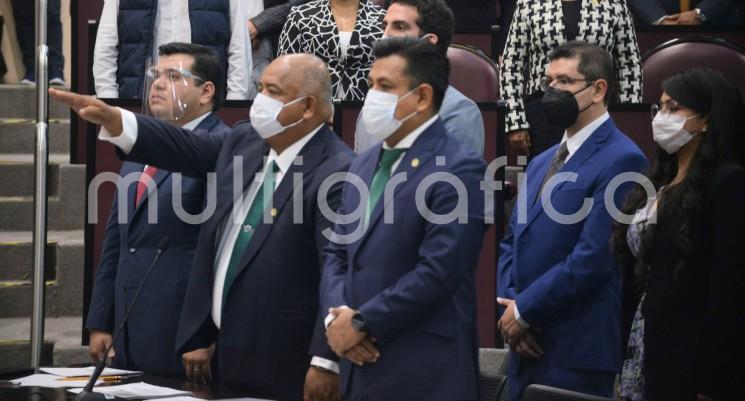 En el pleno legislativo, el secretario de Gobierno, Eric Cisneros, dio inicio a las comparecencias de titulares de dependencias por la Glosa del Segundo Informe del Gobernador Cuitláhuac García.