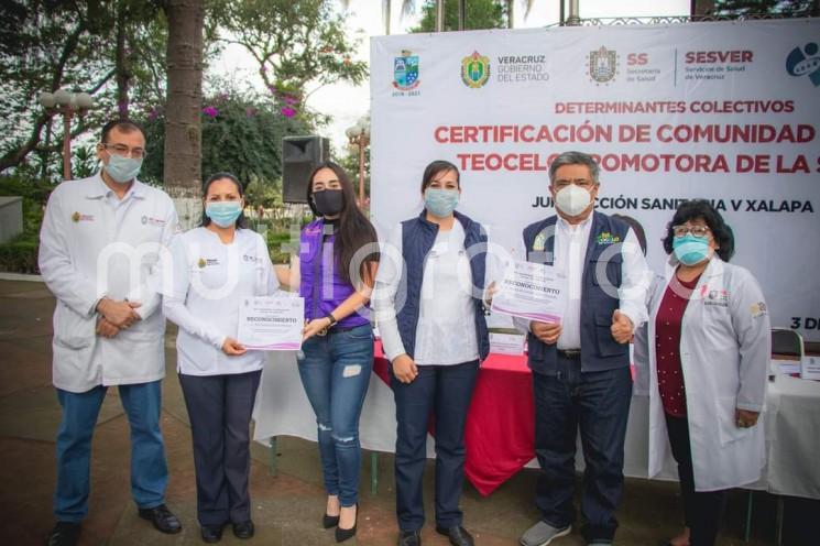   Como resultado de los trabajos coordinados entre la Secretaría de Salud de Veracruz y el H. Ayuntamiento que preside el Alcalde Mario Antonio Chama Díaz, este día el Municipio de Teocelo recibe a través de la Jurisdicción Sanitaria No. V y Hospital de la Comunidad de Teocelo,  la Certificación como  Comunidad Urbana Promotora de la Salud, siendo la cabecera municipal la primera  Comunidad Urbana en el estado de Veracruz que  recibe la certificación. 
