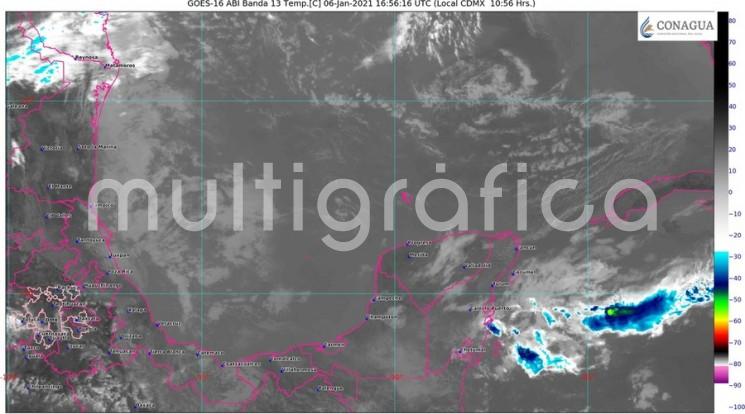 Se espera que el Frente Frío núm. 25, localizado actualmente desde el centro hasta el suroeste de los Estados Unidos, ingrese al noroeste del Golfo de México esta tarde-noche y recorra el estado de Veracruz el jueves 07, impulsado por una fortalecida masa polar.