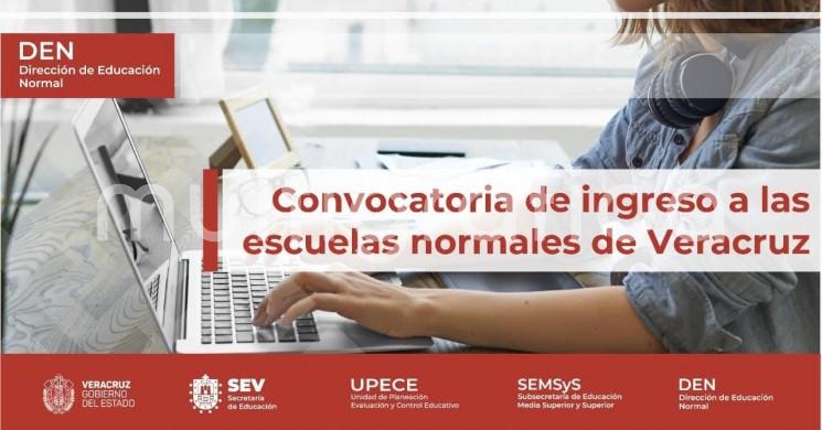 Este jueves, la Dirección de Educación Normal publicó a través de su página web y Facebook la convocatoria de ingreso a las Escuelas Normales del estado de Veracruz.