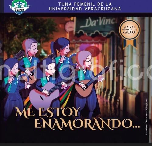 La Tuna Femenil de la Universidad va de gala presentando y promocionando su primer material discográfico, disponible ya en plataforma de la Dirección General de Difusión Cultural de la Universidad Veracruzana, DGDC Música, en https://musica.uv.mx/, y próximamente en físico. 