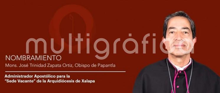 La mañana de este martes 17 de agosto, la Conferencia del Episcopado Mexicano anunció que el monseñor, José Trinidad Ortiz, Obispo de Papantla, fue nombrado como el Administrador Apostólico de la sede vacante de la Arquidiócesis de Xalapa.