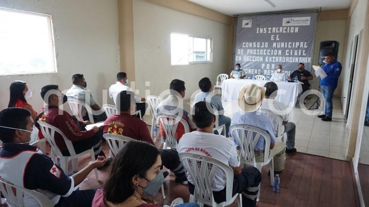 Instalan consejo municipal de protección civil, ante presencia del huracán Grace.

