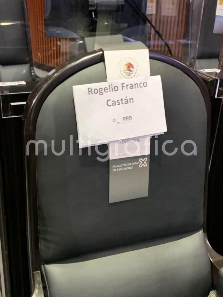 A través de un comunicado leido durante la Sesión Constitutiva, a distancia, el perredista Rogelio Franco Castán rindió protesta como diputado de la LXV Legislatura de la Cámara de Diputados. 