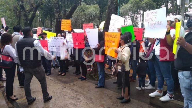 El ISSSTE emitió un comunicado con su postura sobre la manifestación de empleados dados de baja realizada este miércoles en Xalapa.