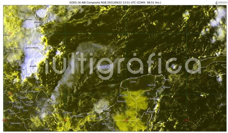 Alerta Gris por Frente frío 1 y Norte. Tormenta y lluvias fuertes a muy fuertes. Norte con rachas máximas de 65 a 80 km/h. Precaución