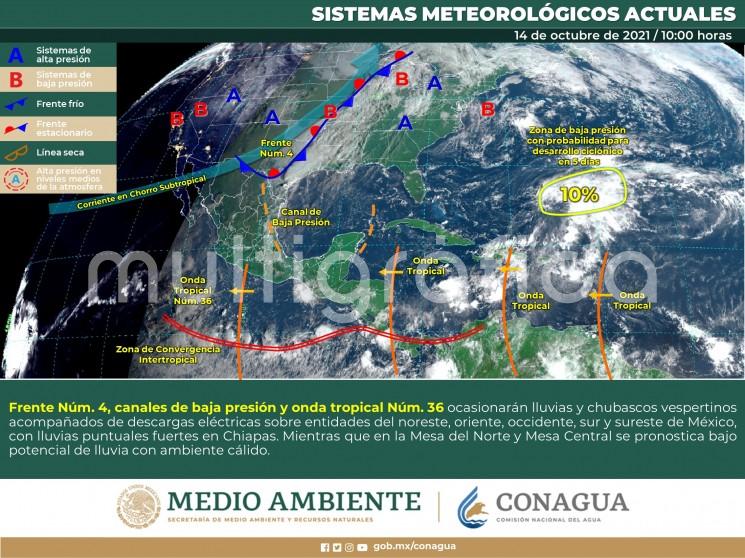 Alerta Gris por frente frío 4 y Norte.