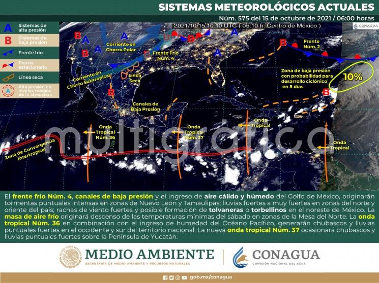 Comunidad veracruzana: Alerta Gris por frente frío 4-Norte.