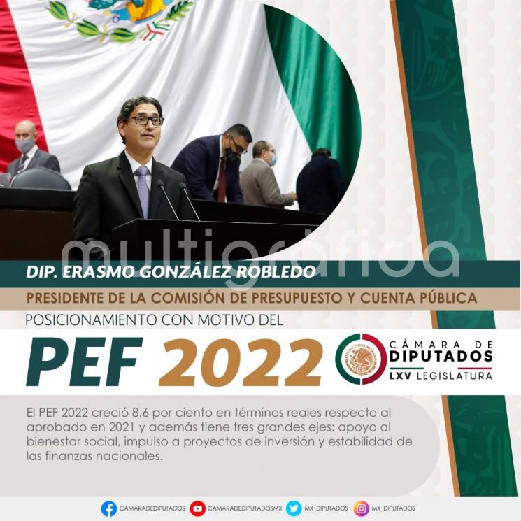 En sesión semipresencial, la Cámara de Diputados inició la discusión del dictamen con Proyecto de Decreto del Presupuesto de Egresos de la Federación para el Ejercicio Fiscal 2022, cuyo gasto neto total previsto asciende a 7 billones 88 mil 250 millones 300 mil pesos.