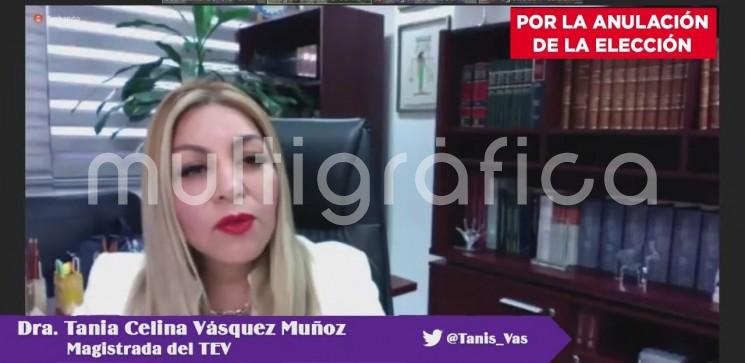 Los magistrados del TEV sesionaron ya con el engrosamiento del proyecto y consideraron todos los elementos de prueba, la contextualización de las mismas, el actuar del Organismo Público Local Electoral (OPLE) y el Instituto Nacional Electoral (INE), acumulándose una cantidad interminable de faltas a la ley, por lo que determinaron declarar la nulidad de los resultados del acta de cómputo, revocar la declaración de la validez de la elección y revocar la entrega de las constancias de mayoría expedidas a favor de la candidata de la alianza 