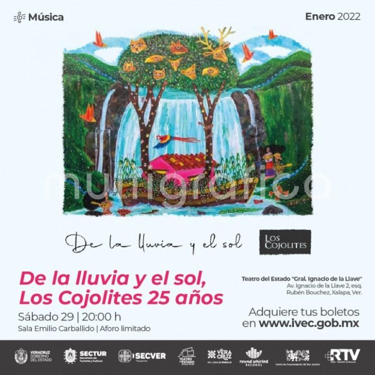 IVEC invita al concierto en conmemoración por los 25 años de carrera de Los Cojolites, representante de la música regional veracruzana en México y el  mundo, el próximo sábado 29 de enero, en punto de las 20:00 horas, la sala Emilio Carballido del Teatro del Estado Gral. Ignacio de la Llave.  