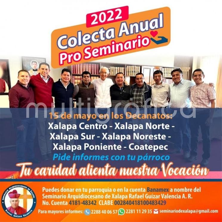 El Seminario  Arquidiocesano de Xalapa Rafael Guízar Valencia, A.R., realiza este fin de semana su colecta anual. 