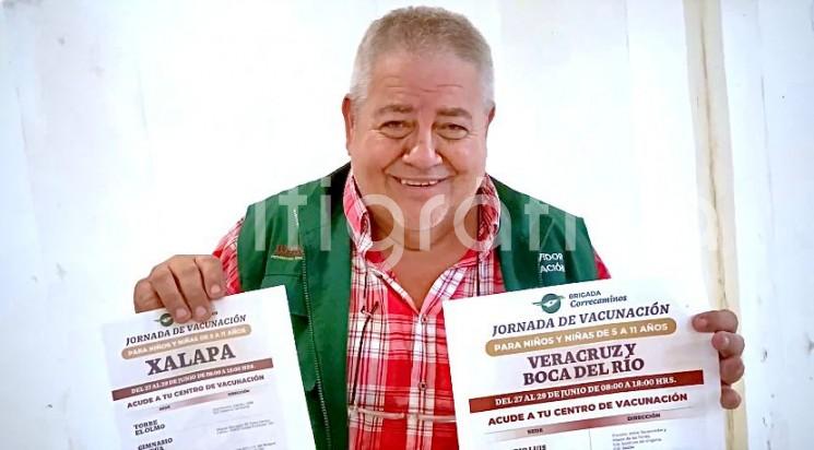 El Delegado de Programas para el Desarrollo, Manuel Huerta Ladrón de Guevara, informó que a partir del lunes 27 de junio comenzará la vacunación de los menores de 5 a 11 años en Veracruz, Boca del Río y Xalapa. Huerta explicó que el orden que seguirán estas jornadas será por letrado y en distintas sedes. 