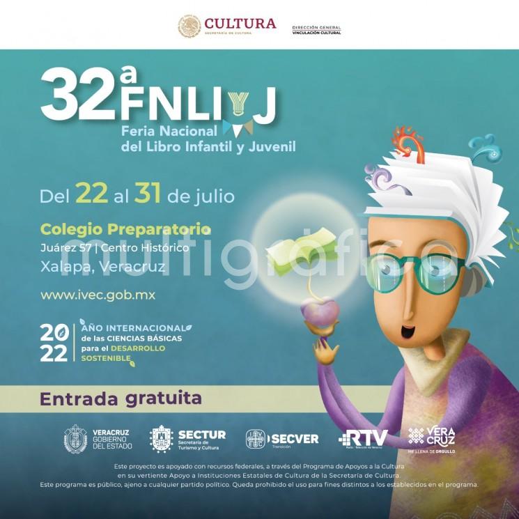 Más de 200 actividades te esperan del 22 al 31 de julio en la Feria Nacional del Libro Infantil y Juvenil, Xalapa 2022. 