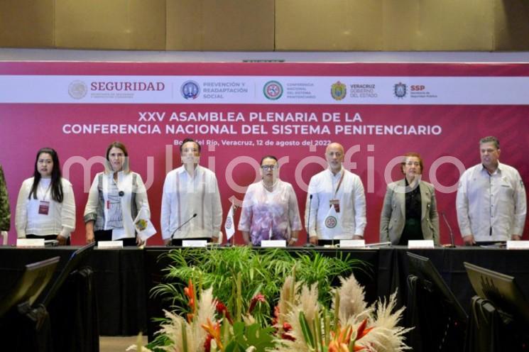 En Boca del Río, Ver.se lleva a cabp  la XXV Asamblea Plenaria de la Conferencia Nacional del Sistema Penitenciario (CNSP), encabezada por la secretaria de Seguridad y Protección Ciudadana, Rosa Icela Rodríguez Velázquez.