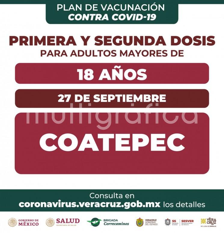 Este 27 y 28 de septiembre iniciará en algunos municipios la aplicación de vacuna Cansino contra COVID-19 para la población mayor de 18 años que desee recibir alguna dosis de refuerzo o personas que no se han vacunado. 