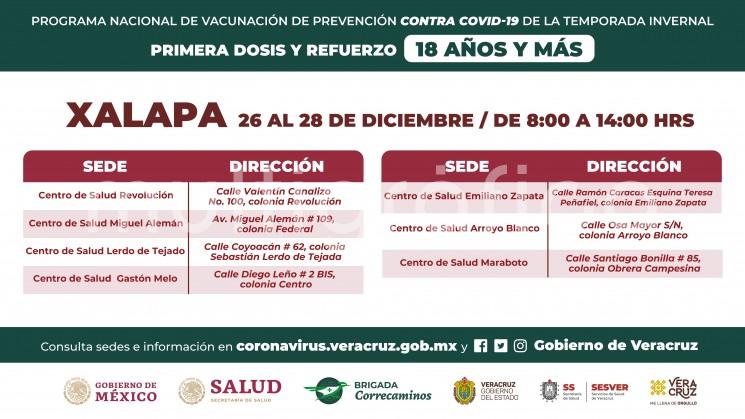 Del 26 al 28 de diciembre la Secretaría de Salud aplicará por primera vez la vacuna Abdala dentro del Programa Nacional de Vacunación de Prevención contra COVID-19 de la Temporada Invernal para personas mayores de 18 años que requieran el refuerzo o el esquema completo en los centros de salud de 26 municipios.