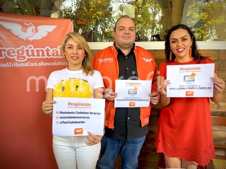 Es un ejercicio inédito de participación ciudadana, transparencia y rendición de cuentas, Movimiento Ciudadano anuncia el programa Pregúntale, Sube a Tribuna Con la Bancada Naranja, en donde las diputadas concederán su tiempo a las y los ciudadanos para que las voces de hombres y mujeres, empresarios, sociedad civil, víctimas, sean escuchadas desde el Congreso del Estado de Veracruz.