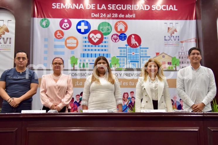 Con la participación de la Directora General del Instituto de Pensiones del Estado (IPE), Daniela Griego Ceballos, la Comisión Permanente de Trabajo y Previsión Social del Congreso local dio inicio a la Semana de la Seguridad Social 2023, en la que prevé una serie de charlas, exposiciones y capacitaciones relacionadas con la materia.