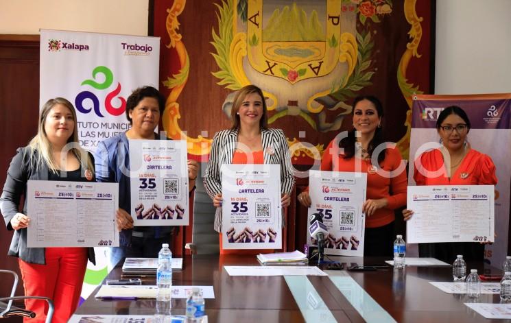  Como parte de la conmemoración del Día Internacional de la Eliminación de la Violencia contra las mujeres, el Ayuntamiento, a través del Instituto Municipal de las Mujeres de Xalapa (IMMX), iniciará la campaña 16 Días de Activismo, que se desarrollará del 25 de noviembre al 10 de diciembre.