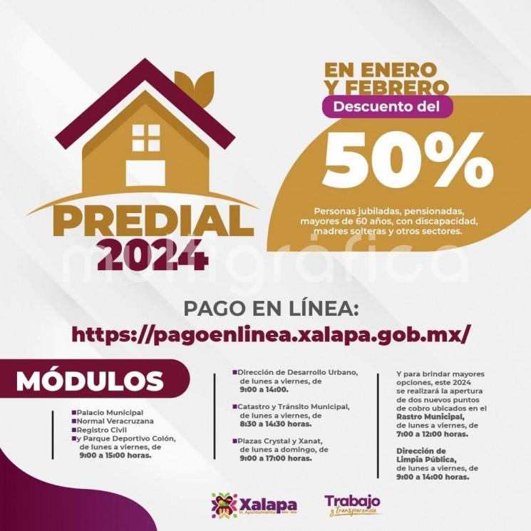 Este martes 2 de enero inicia la campaña masiva de pago del Predial y Derecho de Limpia Pública 2024, mediante la que se beneficiará con 20 por ciento de descuento a la población en general y con 50 por ciento a las personas adultas mayores y en situación de vulnerabilidad, entre otros sectores. 