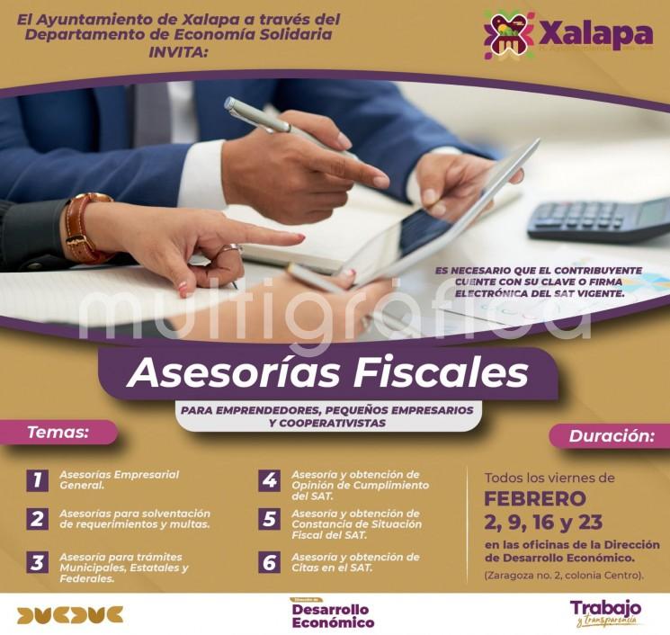 En apoyo al empresariado local, la Subdirección de Innovación y Economía Solidaria del Ayuntamiento, a través del Departamento de Economía Solidaria, invita a participar en las Asesorías Fiscales para Emprendedores, Pequeños Empresarios y Cooperativistas, que se realizarán todos los viernes de febrero, de 10:00 a 14:00 horas.