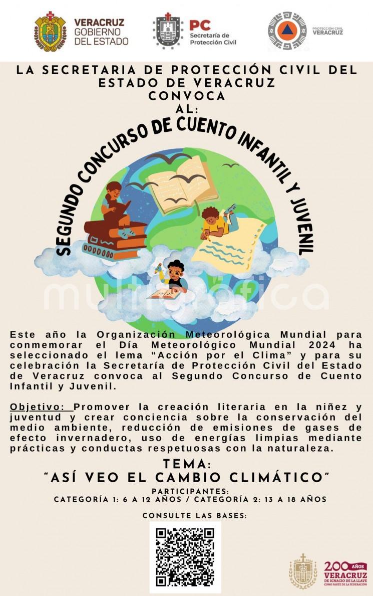 Convocan a niños y jóvenes de 6 a 18 años de edad, a participar en el Segundo concurso de cuento infantil y juvenil con el tema: Así veo el cambio climático.