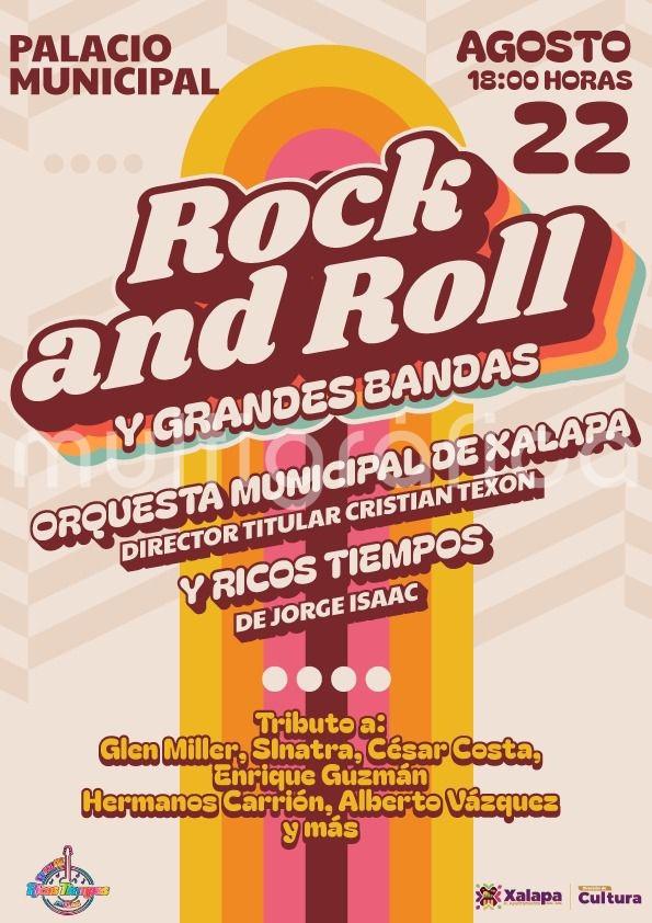 La Orquesta Municipal de Xalapa (OMX), bajo la dirección titular de Cristian Texon, junto a la agrupación musical Ricos Tiempos de Jorge Isaac, rendirán tributo al rock and roll mexicano y a las grandes bandas nacionales e internacionales, con un concierto que se llevará a cabo este jueves 22 de agosto a las 18:00 horas en los bajos del Palacio Municipal.