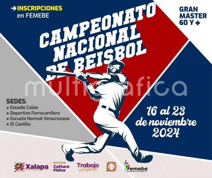 Con el fin de promover el turismo deportivo y generar derrama económica entre los prestadores de servicios, del 16 al 23 de noviembre Xalapa será sede del Gran Master de Beisbol 60 años y más, informó el director de Cultura Física, Bertoldo Reyes Campuzano. 